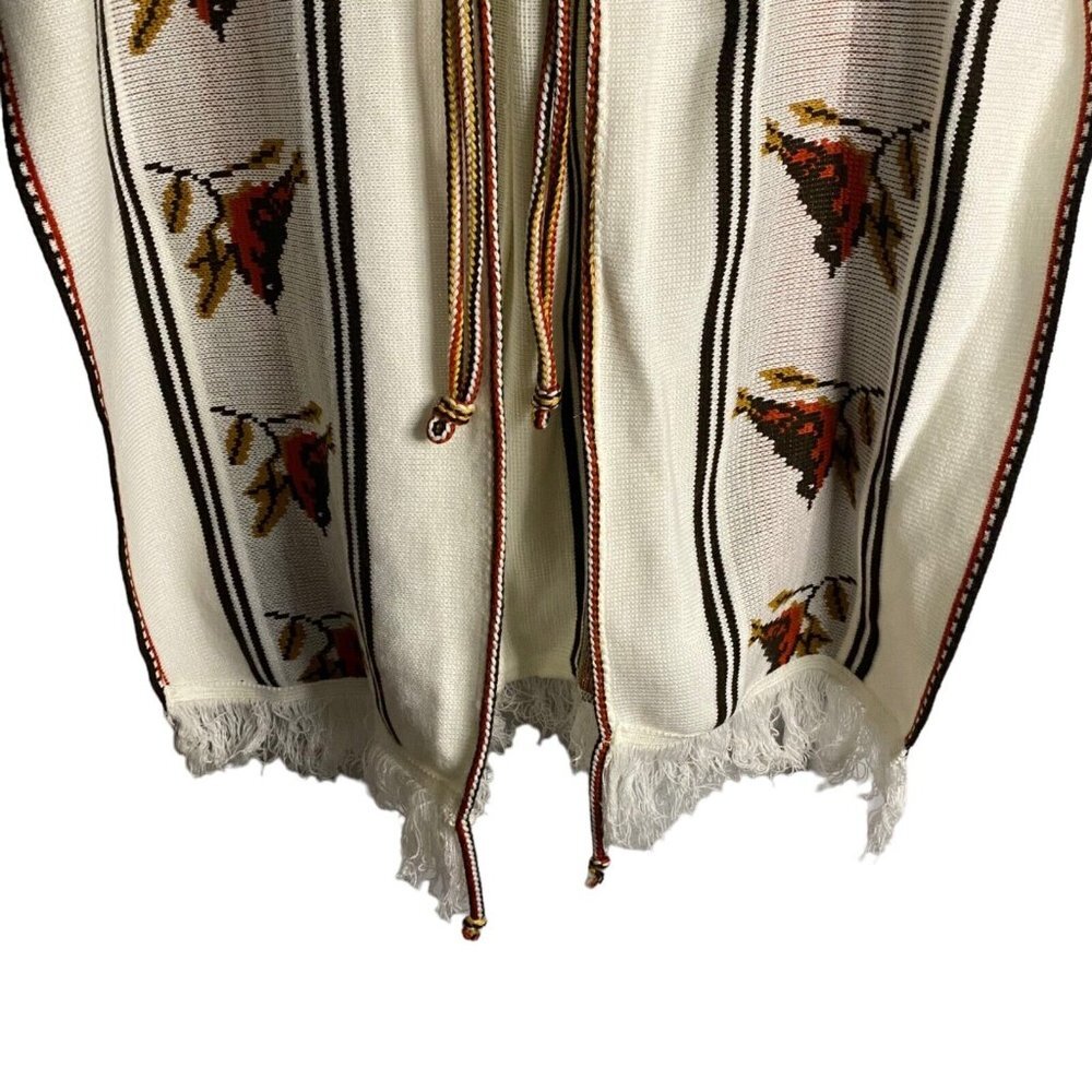 Vintage Women's Patterned Sweater Serape Cardigan - Picture 3 of 5